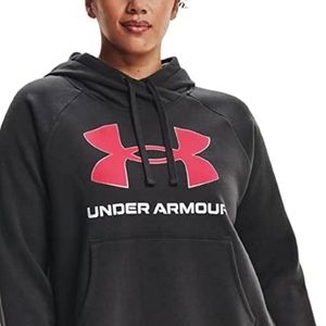 Under Armour Rival Fleece Big Logo Foil Outline Hoodie Size 2X
